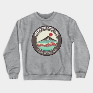 Beauty of Glacier National Park in Japanese Vibes Crewneck Sweatshirt